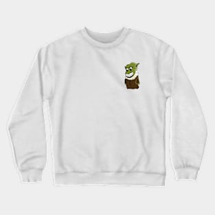 The alien smiling looking at halloween night Crewneck Sweatshirt